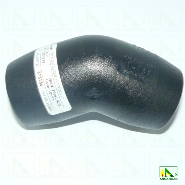 Codo de 45° electrosoldables PE 100 - Imagen Web de Ancargas ©
