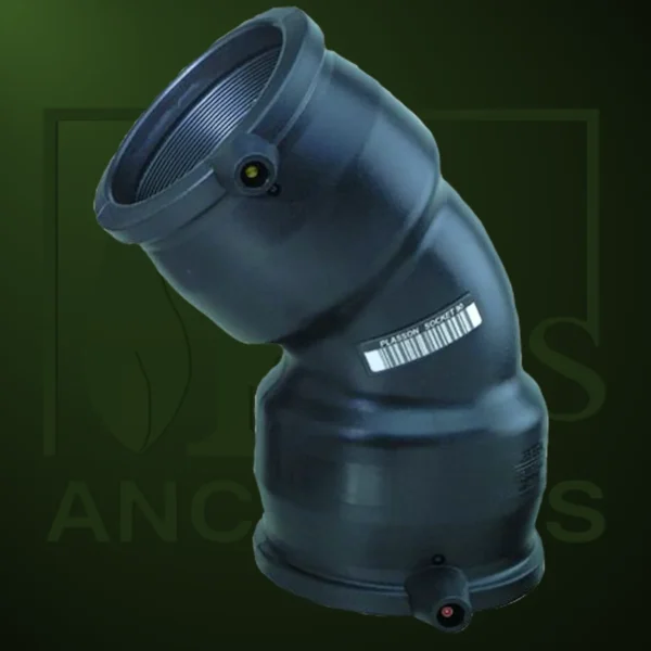 Codo 45⁰ electrosoldable DN 90mm PE100 SDR 11 - Imagen Web de Ancargas ©
