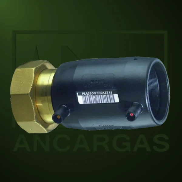 Manguito transición electrosoldable a Tuerca Loca Hembra Latón - Imagen Web de Ancargas ©