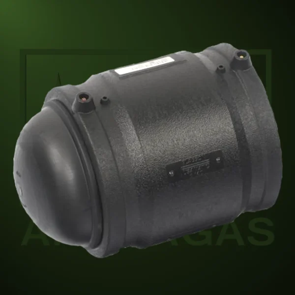 Manguito de cierre tapón CAP electrosoldable DN 160mm PE100 SDR 11 - Imagen Web de Ancargas ©