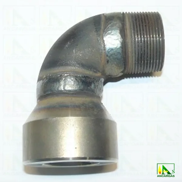 Adaptador-Expansionador ACODADO acero forjado 3000 lbs NPT - Imagen Web de Ancargas ©