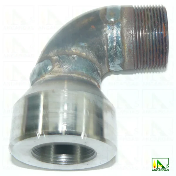 Adaptador-Expansionador ACODADO acero forjado 3000 lbs NPT - Imagen Web de Ancargas ©