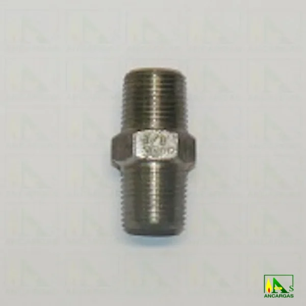 Doble macho NPT hexagonal acero forjado 3000 lbs - Imagen Web de Ancargas ©