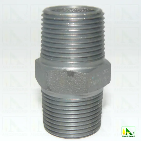 Doble macho NPT hexagonal acero forjado 3000 lbs - Imagen Web de Ancargas ©