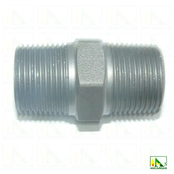 Doble macho NPT hexagonal acero forjado 3000 lbs - Imagen Web de Ancargas ©