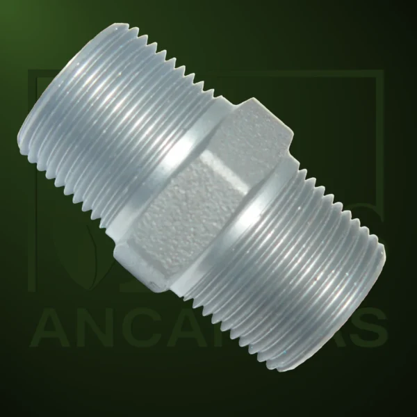 Doble macho NPT hexagonal acero forjado 3000 lbs - Imagen Web de Ancargas ©