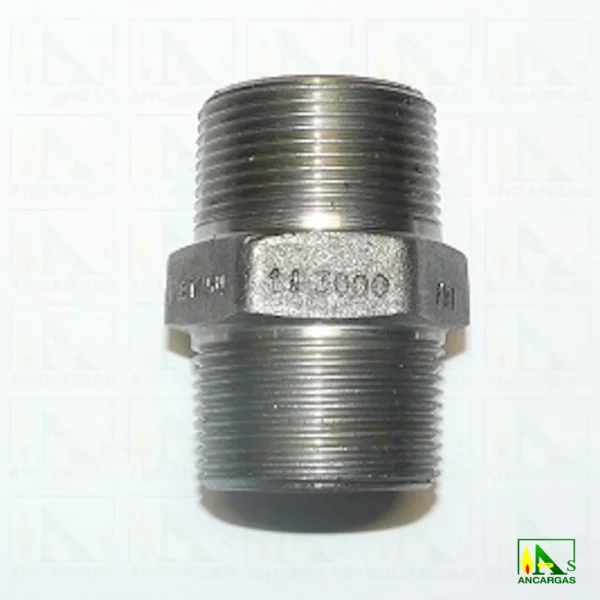Doble macho NPT hexagonal acero forjado 3000 lbs - Imagen Web de Ancargas ©
