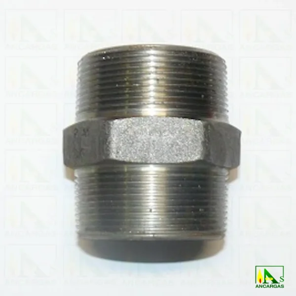 Doble macho NPT hexagonal acero forjado 3000 lbs - Imagen Web de Ancargas ©