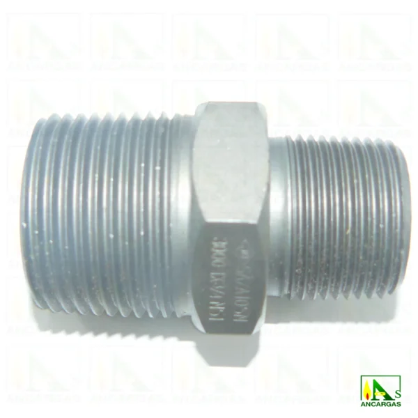 Doble macho NPT hexagonal REDUCIDO acero forjado 3000 lbs - Imagen Web de Ancargas ©