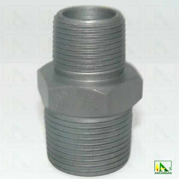 Doble macho NPT hexagonal REDUCIDO acero forjado 3000 lbs - Imagen Web de Ancargas ©