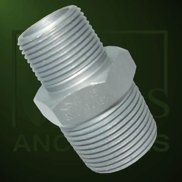 Doble macho NPT hexagonal REDUCIDO acero forjado 3000 lbs - Imagen Web de Ancargas ©