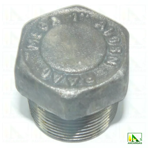 Tapón cabeza hexagonal macho NPT acero forjado 3000 lbs - Imagen Web de Ancargas ©