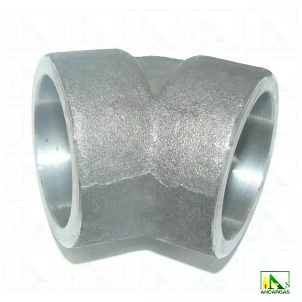 Codo para soldar acero forjado SW 3000 lbs 45° - Imagen Web de Ancargas ©