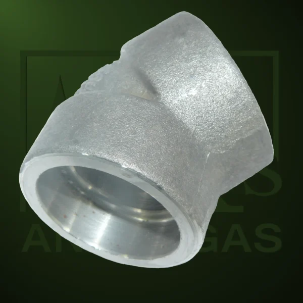 Codo para soldar acero forjado SW 3000 lbs 45° - Imagen Web de Ancargas ©