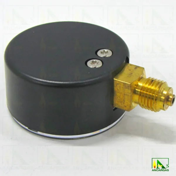 Manómetro 0-6 bar rosca M-1/4" con indicador servicio - reserva - Imagen Web de Ancargas ©