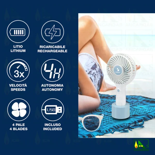 Beper Mini ventilador recargable - Imagen Web de Ancargas ©