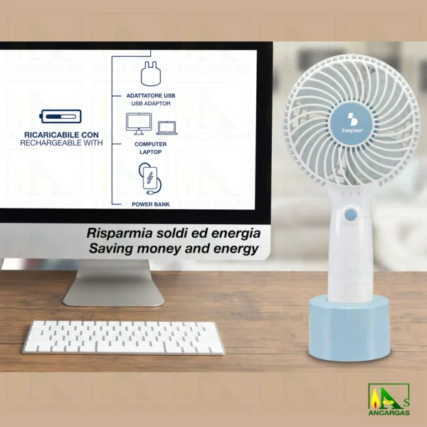 Beper Mini ventilador recargable - Imagen Web de Ancargas ©