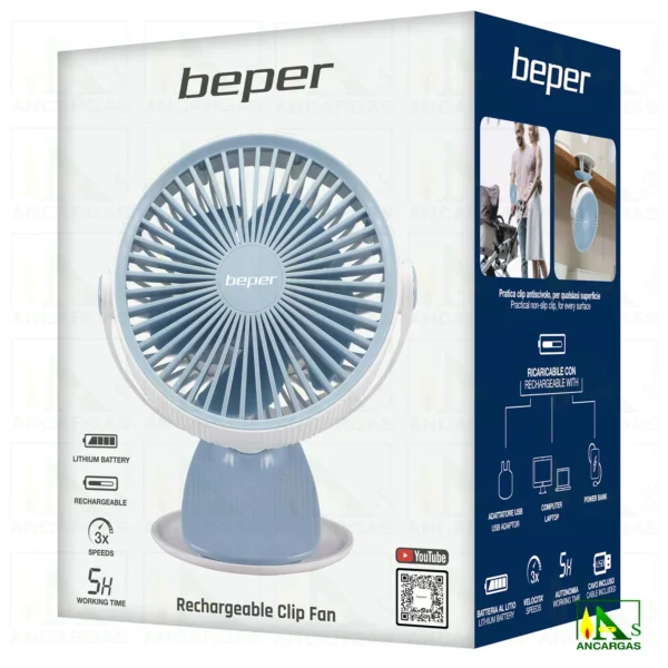 Beper Mini ventilador clip - Imagen Web de Ancargas ©