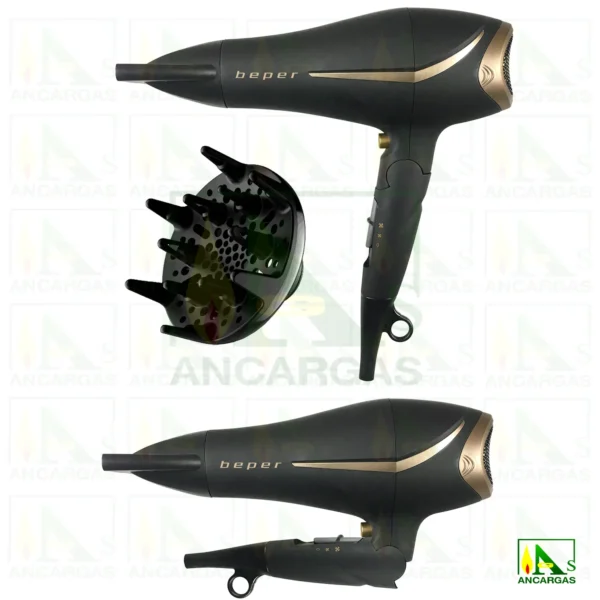 Secador de pelo Soft Touch de viaje plegable Beper - Imagen Web de Ancargas ©