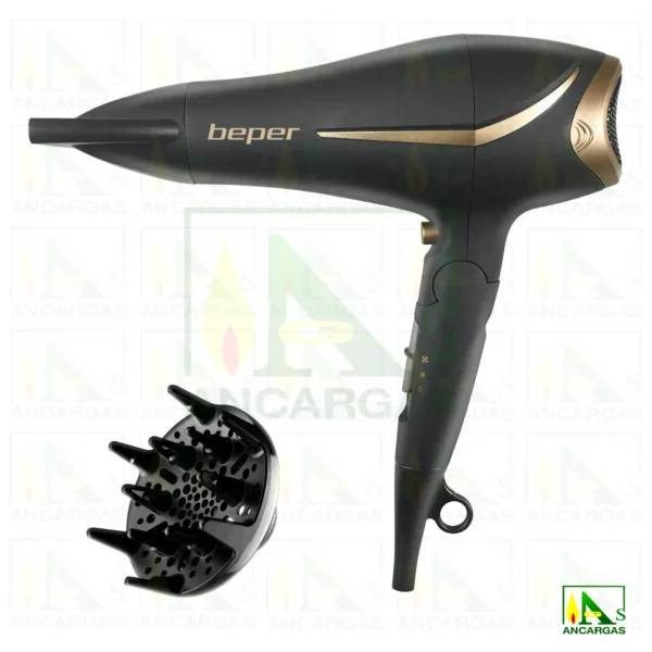 Secador de pelo Soft Touch de viaje plegable Beper - Imagen Web de Ancargas ©