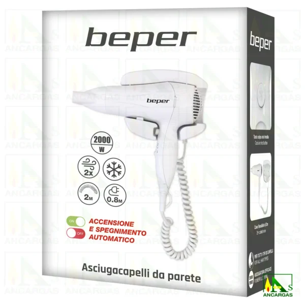 Secador de pelo de pared Beper - Imagen Web de Ancargas ©