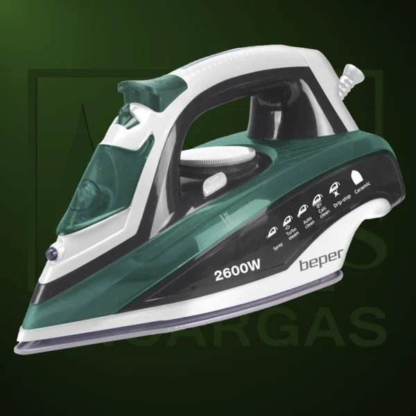 PLANCHA DE ROPA CON PLACA DE ACERO 2600W BEPER - Imagen Web de Ancargas ©