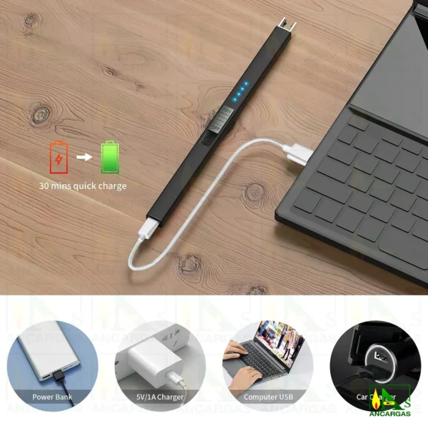 ENCENDEDOR ELECTRICO RECARGABLE USB BEPER - Imagen Web de Ancargas ©