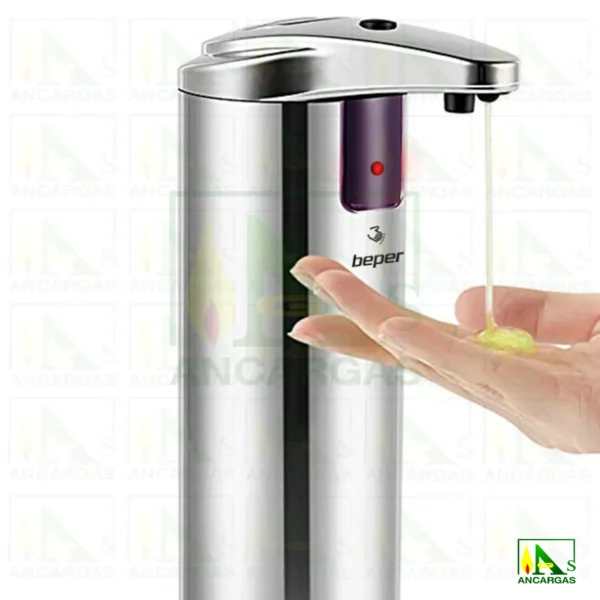 Dispensador de jabón automático cromado Beper - Imagen Web de Ancargas ©