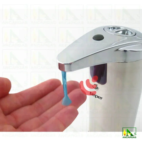 Dispensador de jabón automático cromado Beper - Imagen Web de Ancargas ©
