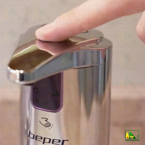 Dispensador de jabón automático cromado Beper - Imagen Web de Ancargas ©