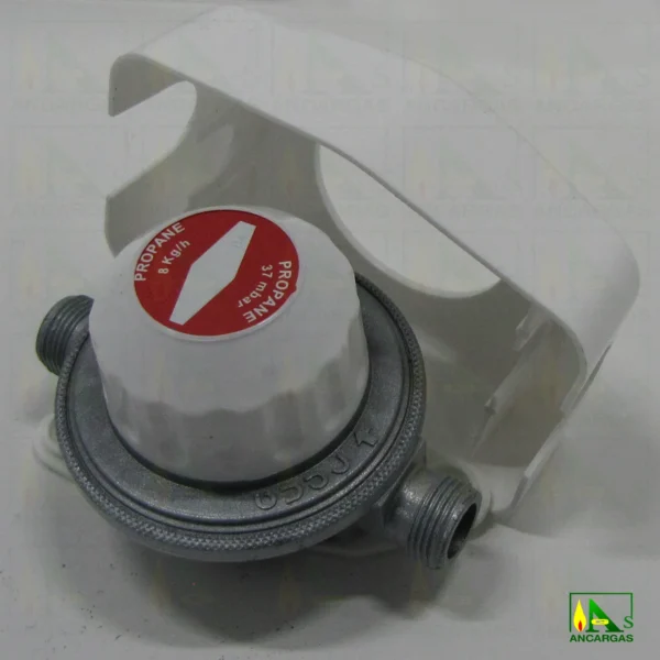 Regulador Reca 8kgh 37mbar VIS MIN con capucha - Imagen Web de Ancargas ©