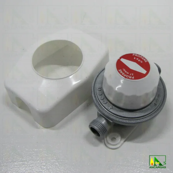 Regulador Reca 8kgh 37mbar VIS MIN con capucha - Imagen Web de Ancargas ©