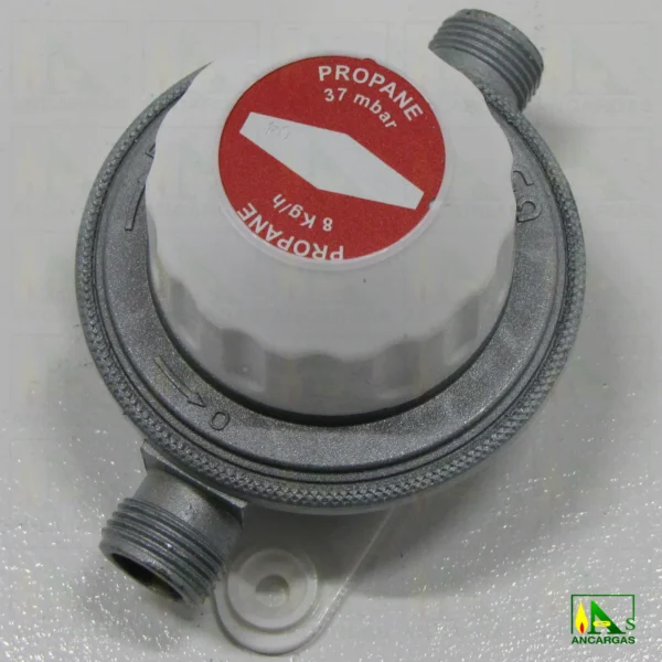 Regulador Reca 8kgh 37mbar VIS MIN con capucha - Imagen Web de Ancargas ©
