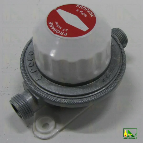 Regulador Reca 8kgh 37mbar VIS MIN con capucha - Imagen Web de Ancargas ©