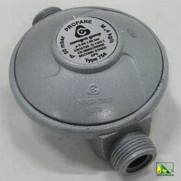 Regulador Reca 50mbar 4kg MxM - Imagen Web de Ancargas ©