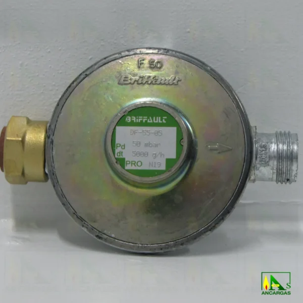 REDUCTOR BRIFFAULT DF-55-05-50 de caudal 5KG Entrada y salida 20x150 - Imagen Web de Ancargas ©