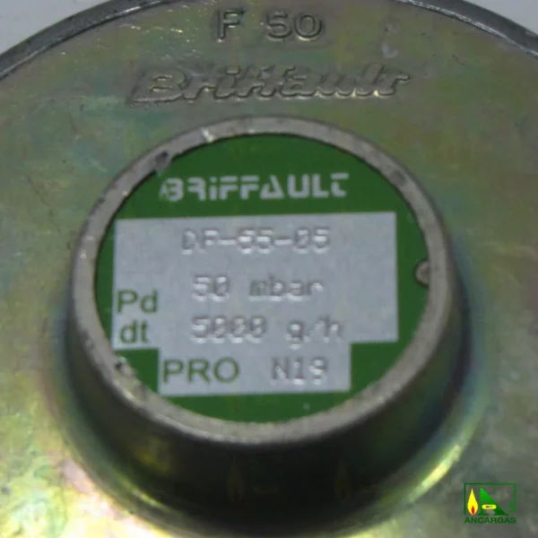 REDUCTOR BRIFFAULT DF-55-05-50 de caudal 5KG Entrada y salida 20x150 - Imagen Web de Ancargas ©