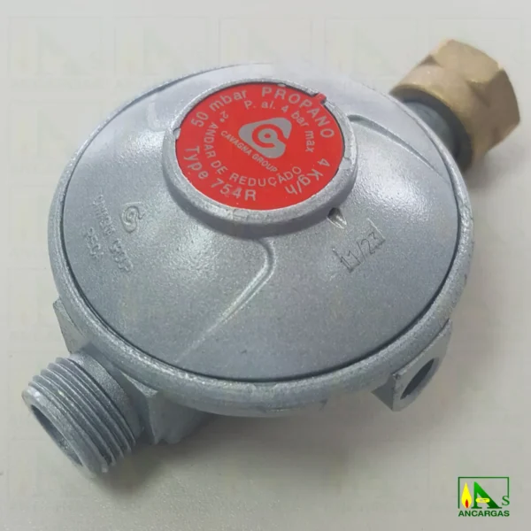Regulador Reca 50mbar 4kg Tuerca Loca x Macho - Imagen Web de Ancargas ©