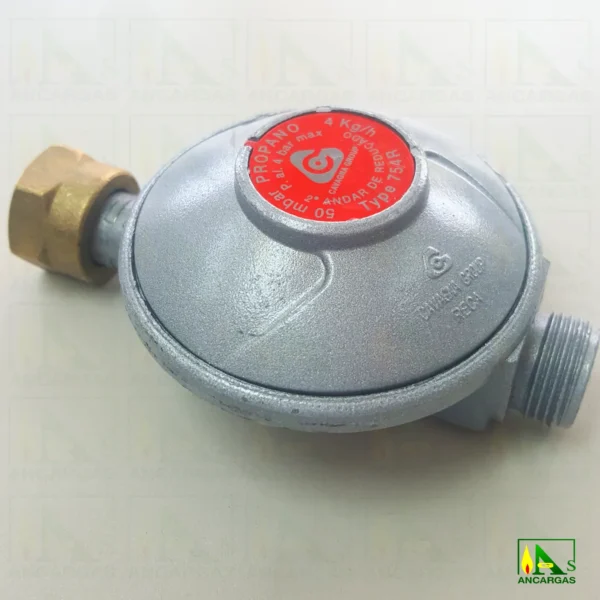 Regulador Reca 50mbar 4kg Tuerca Loca x Macho - Imagen Web de Ancargas ©