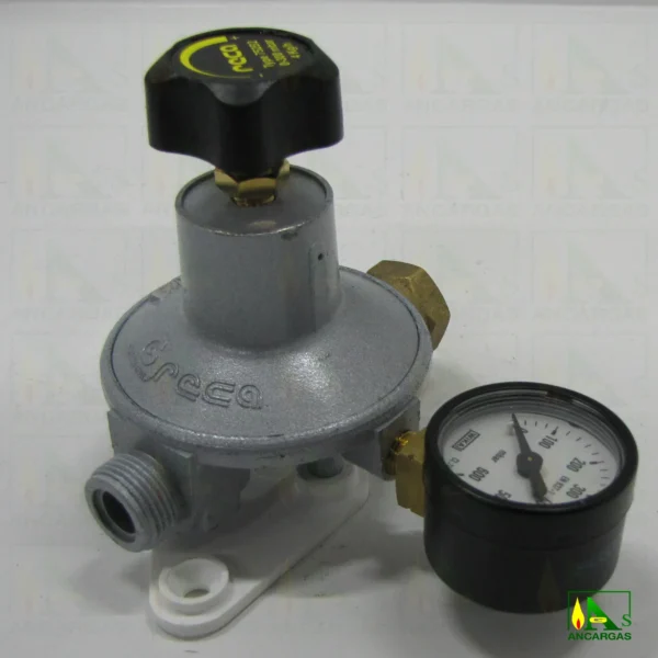 Regulador Reca 4kgh regulable 0-300mbar con manómetro - Imagen Web de Ancargas ©