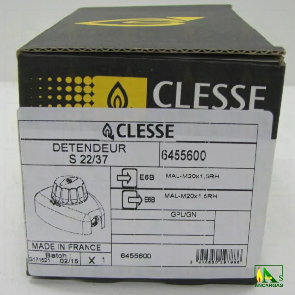 Regulador convertible Clesse 22 o 37 mbar 4kg RBPS S22-37 - Imagen Web de Ancargas ©