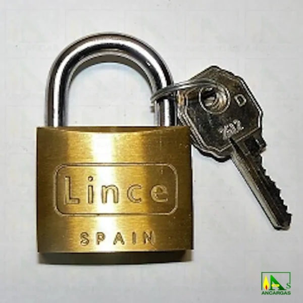 Candado con llave Repsol arco corto - Imagen Web de Ancargas ©