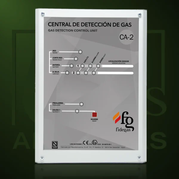 Central de alarma de gas Ref. CA-2 - Imagen Web de Ancargas ©