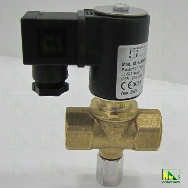 Electroválvula rearme manual NC a 230V - 500mbar DN20 - Imagen Web de Ancargas ©