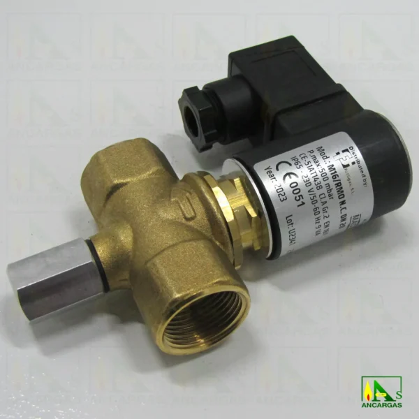 Electroválvula rearme manual NC a 230V - 500mbar DN20 - Imagen Web de Ancargas ©