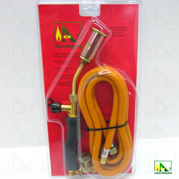 Soldador Ancargas - Soldador con boquilla, manguera y llave - Imagen Web de Ancargas ©