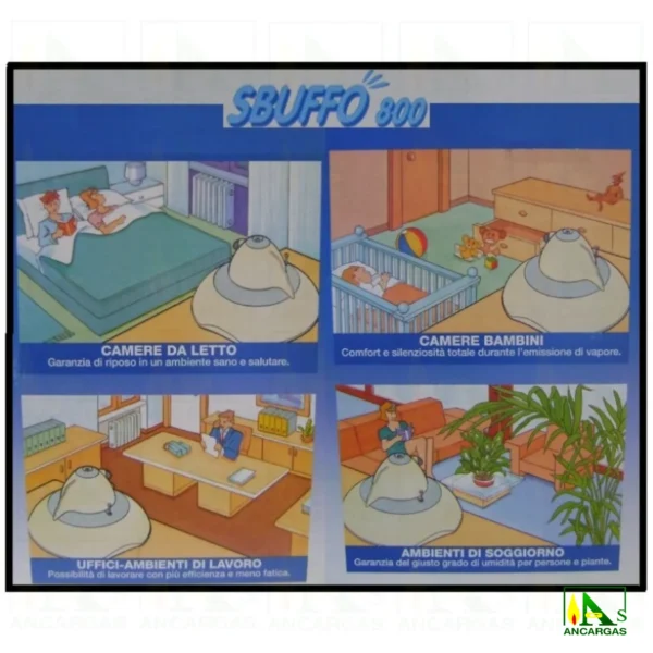 Humidificador de electrodos Ardes Sbuffo 650W 3,5L 10 horas silencioso regulable - Imagen Web de Ancargas ©