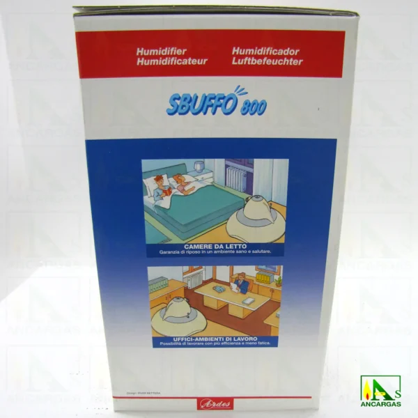Humidificador de electrodos Ardes Sbuffo 650W 3,5L 10 horas silencioso regulable - Imagen Web de Ancargas ©