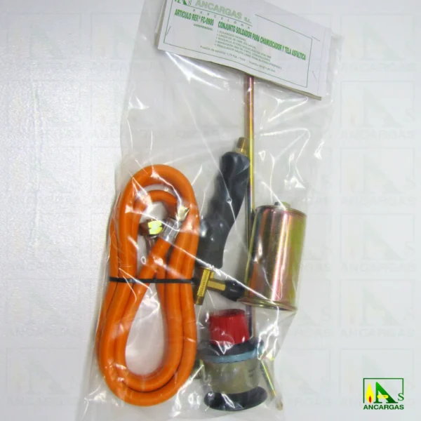 Conjunto soldador tela asfaltica chamuscar - Imagen Web de Ancargas ©