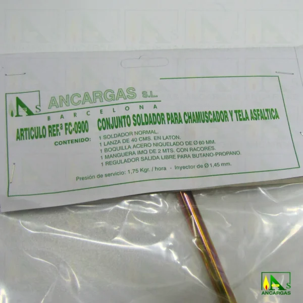 Conjunto soldador tela asfaltica chamuscar - Imagen Web de Ancargas ©